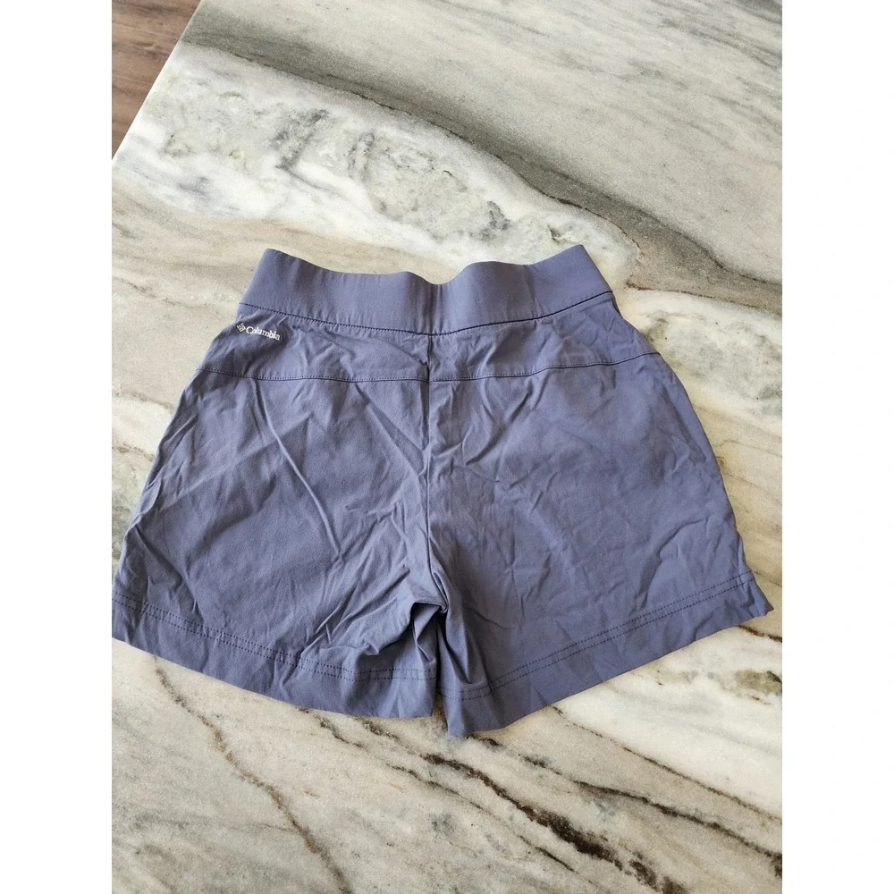 Columbia Womens Omni-Shield Pull On Hiking Shorts Purple Blue Gray AK0418 Size S